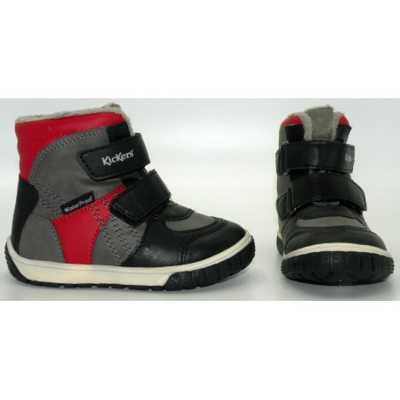 KICKERS 585574-10 GRIS NOIR ROUGE